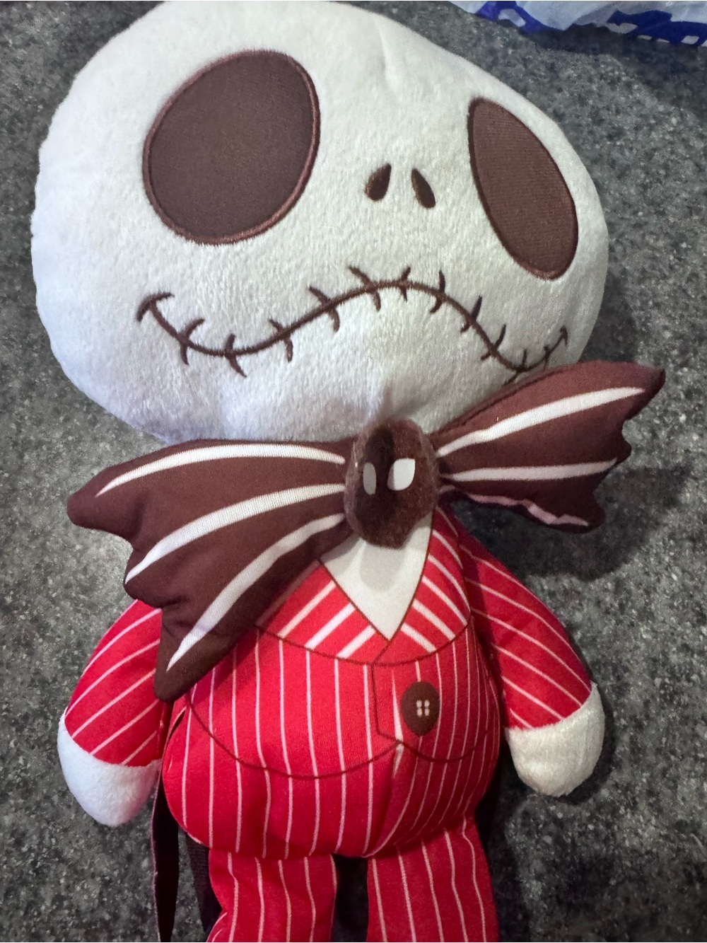 Disney Red White and Brown Jack Skellington Plush Toy